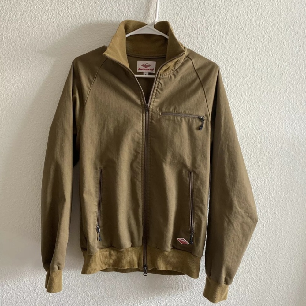 Battenwear Track Jacket - Khaki size Small Preowned